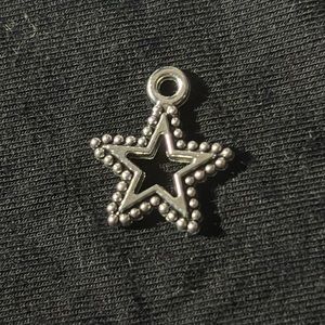 Silver filigree 3D Star Charm for bracelets necklaces or earrings Avery
